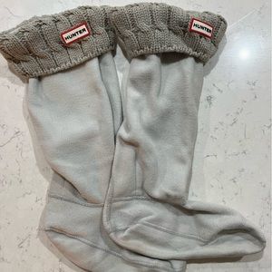Hunter boot grey knit socks